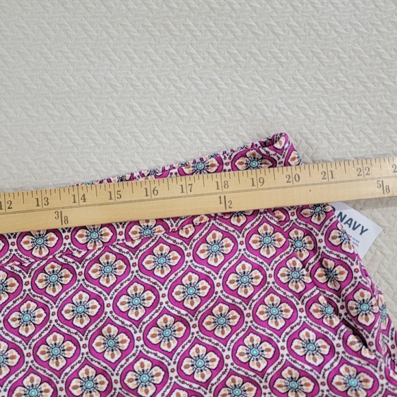 NEW Old Navy Playa Shorts Size 2X High Waist Pink Geometric Print With Pockets - Picture 7 of 15